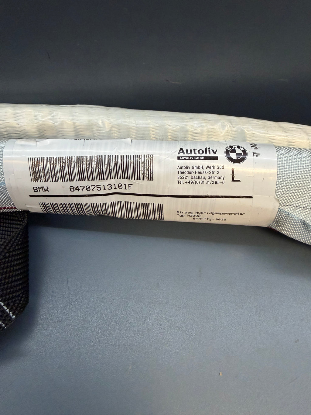 BMW E46 Left side Curtain Airbag 84707513101