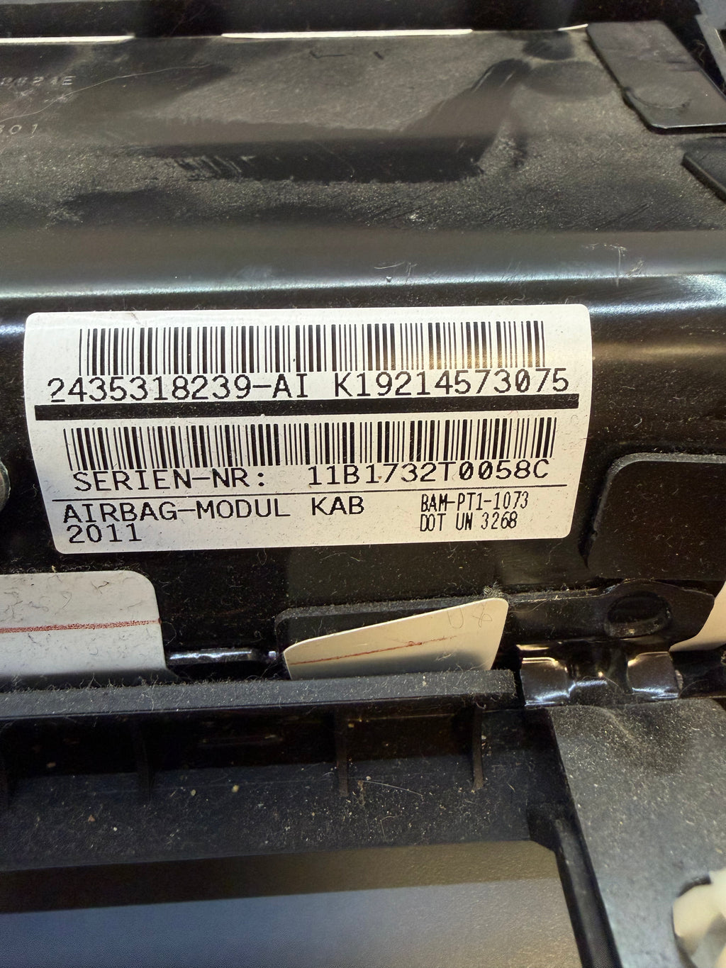 BMW F25 X3 2011 Right passenger side Knee Airbag K19214573075