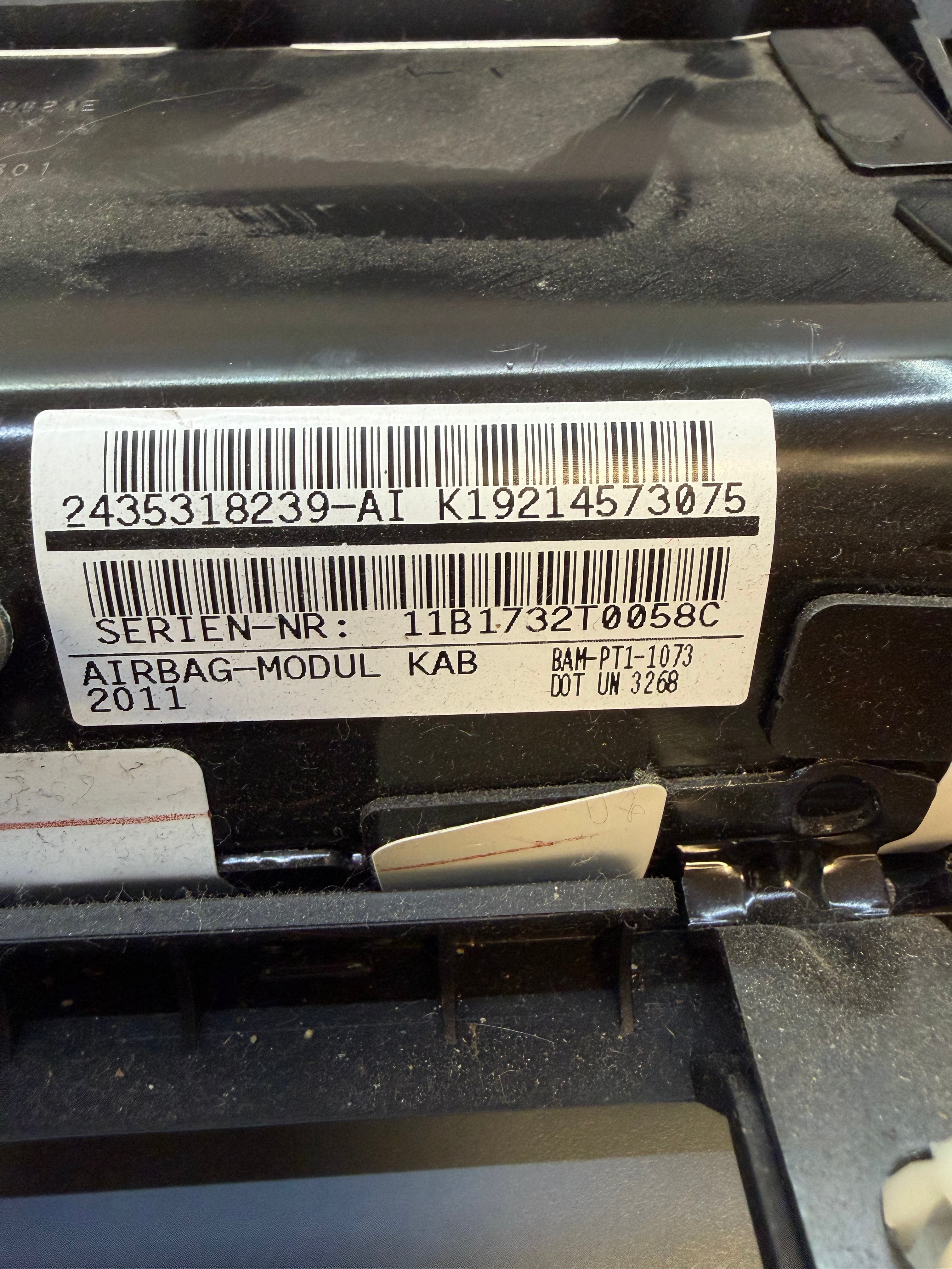 BMW F25 X3 2011 Right passenger side Knee Airbag K19214573075