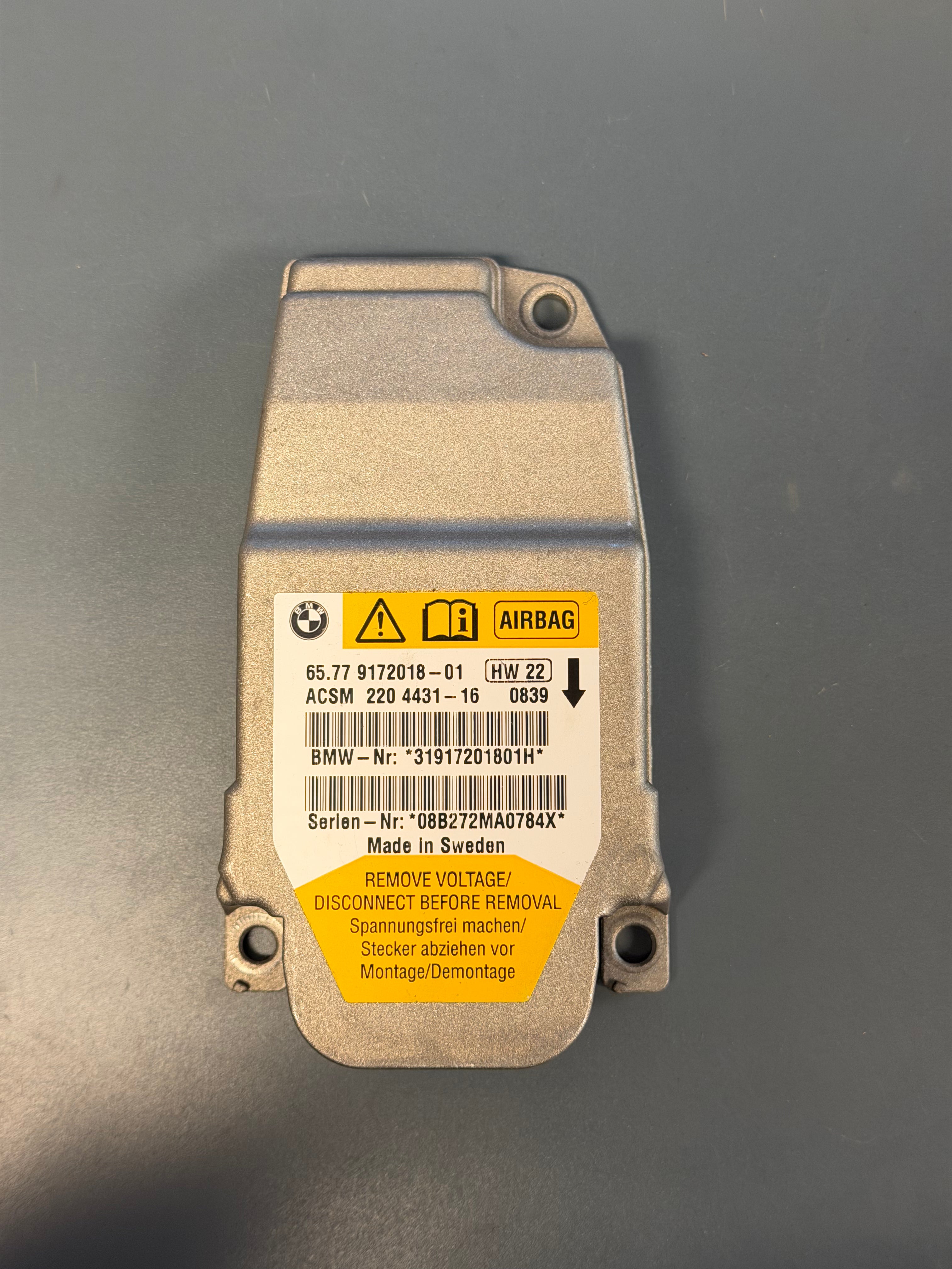 Airbag Control Module E60 9172018-01