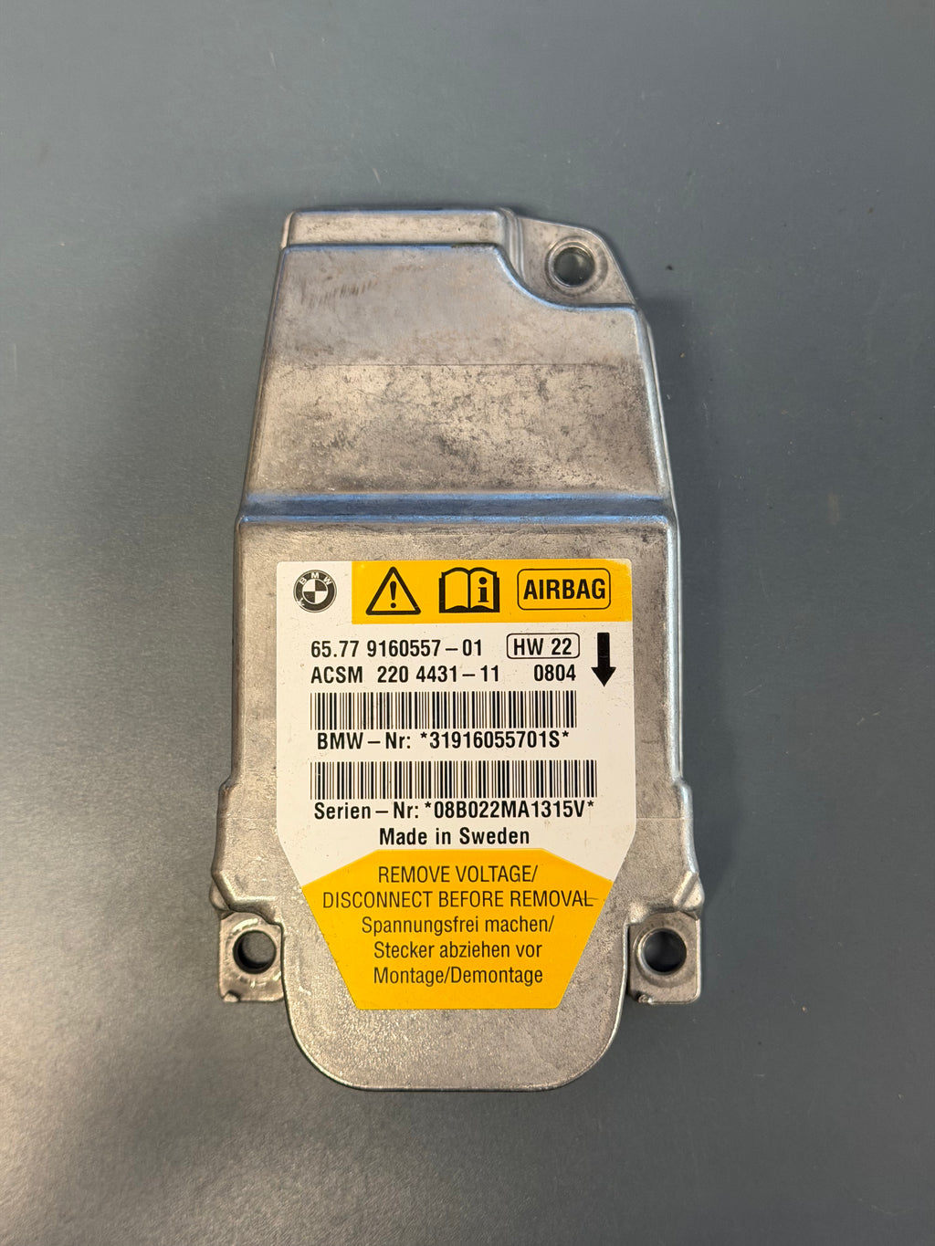 Airbag Control Module E60 9160557-01