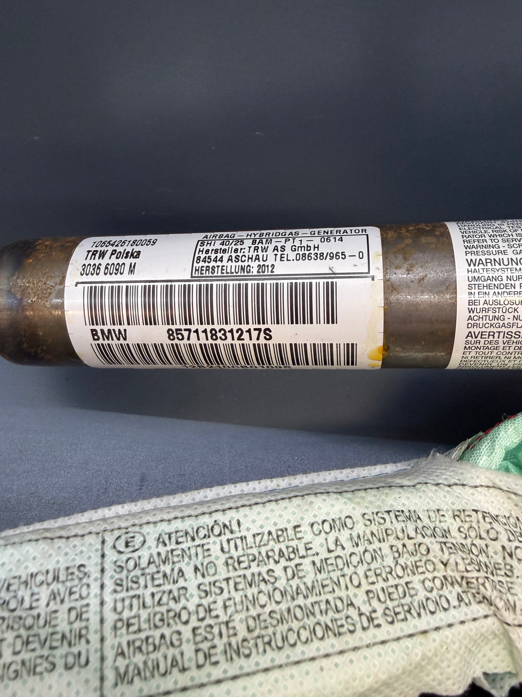 BMW E92 Right side Curtain Airbag 30368245