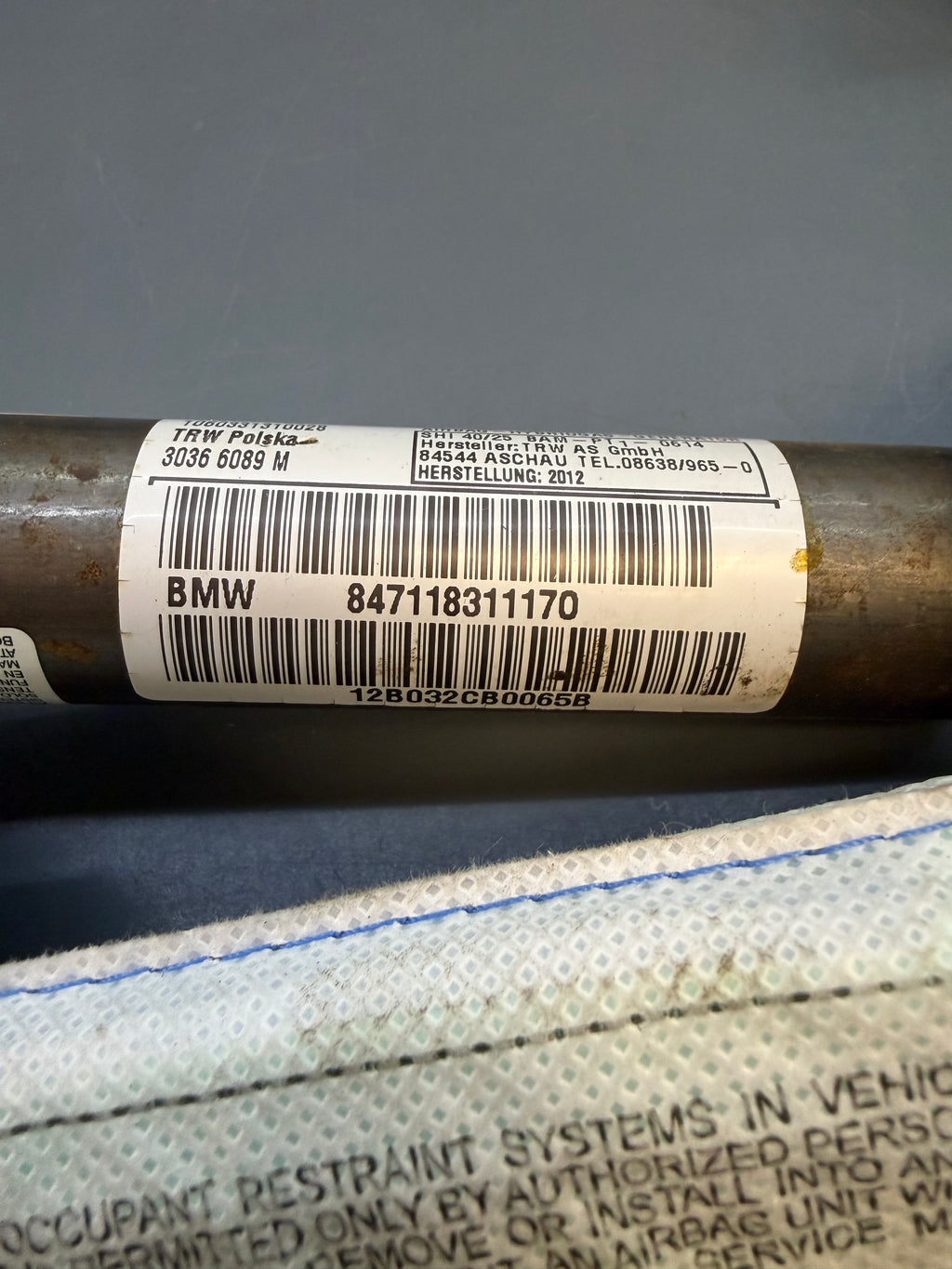 BMW E90 Left side Curtain Airbag 847118311170