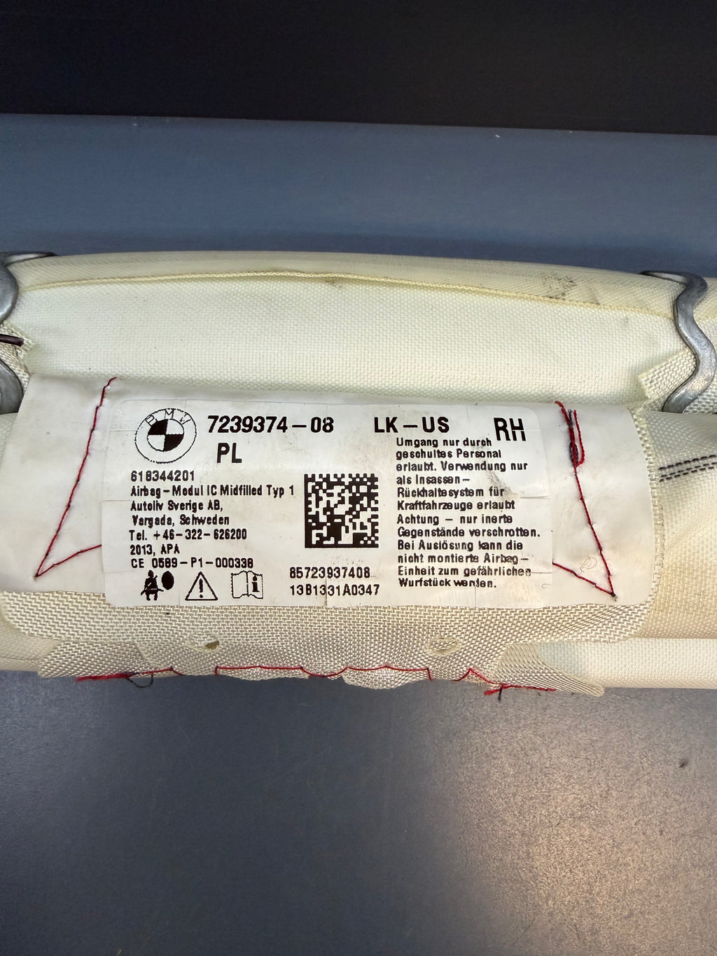 BMW F30 Right side Curtain Airbag 7239374-08