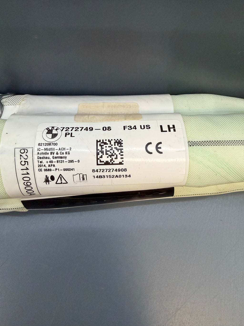 BMW F34 Left driver side curtain Airbag 7272749-08