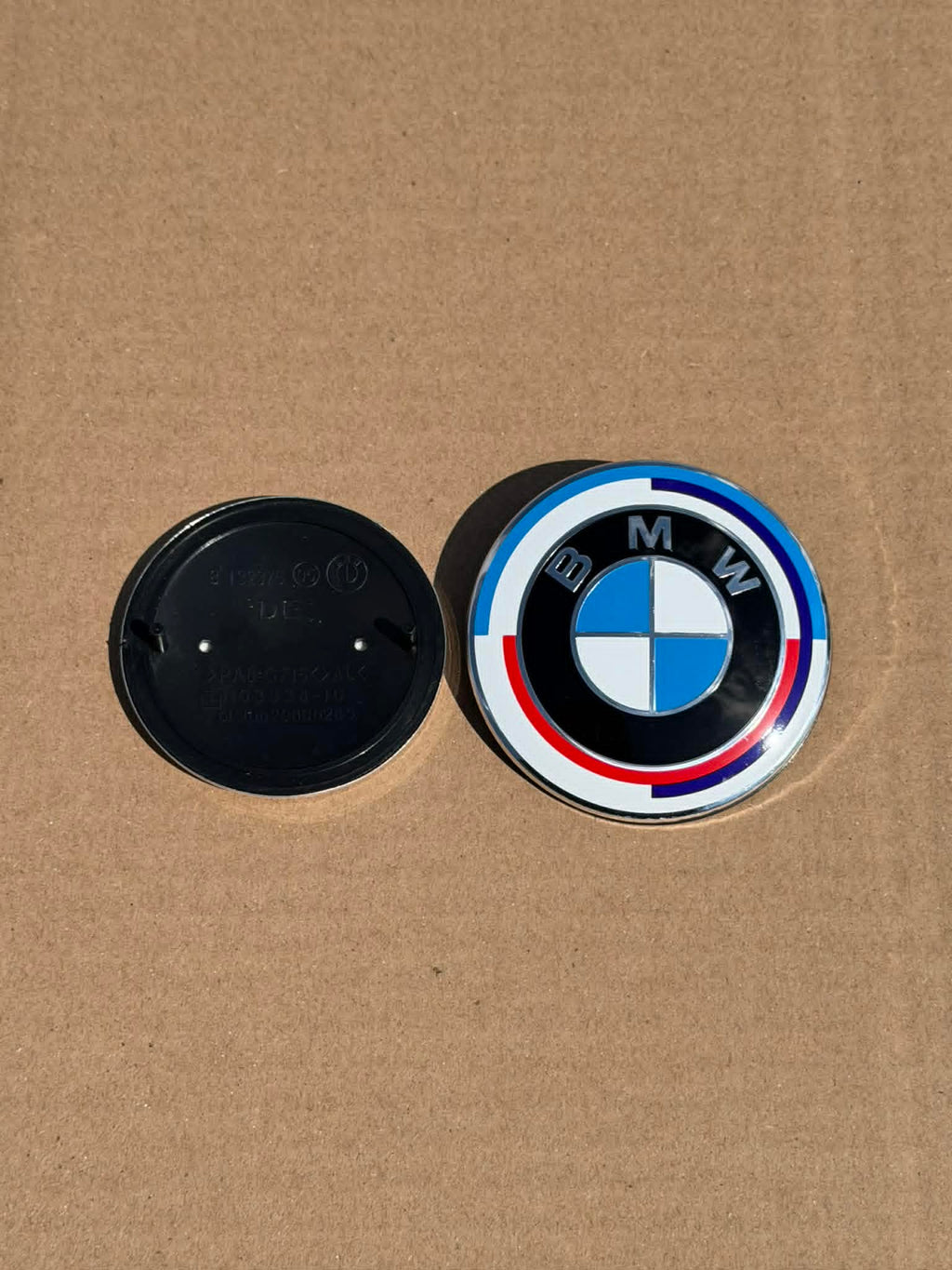 Front/rear BMW 82mm 74mm 50th year heritage Hood Trunk Emblem Logos