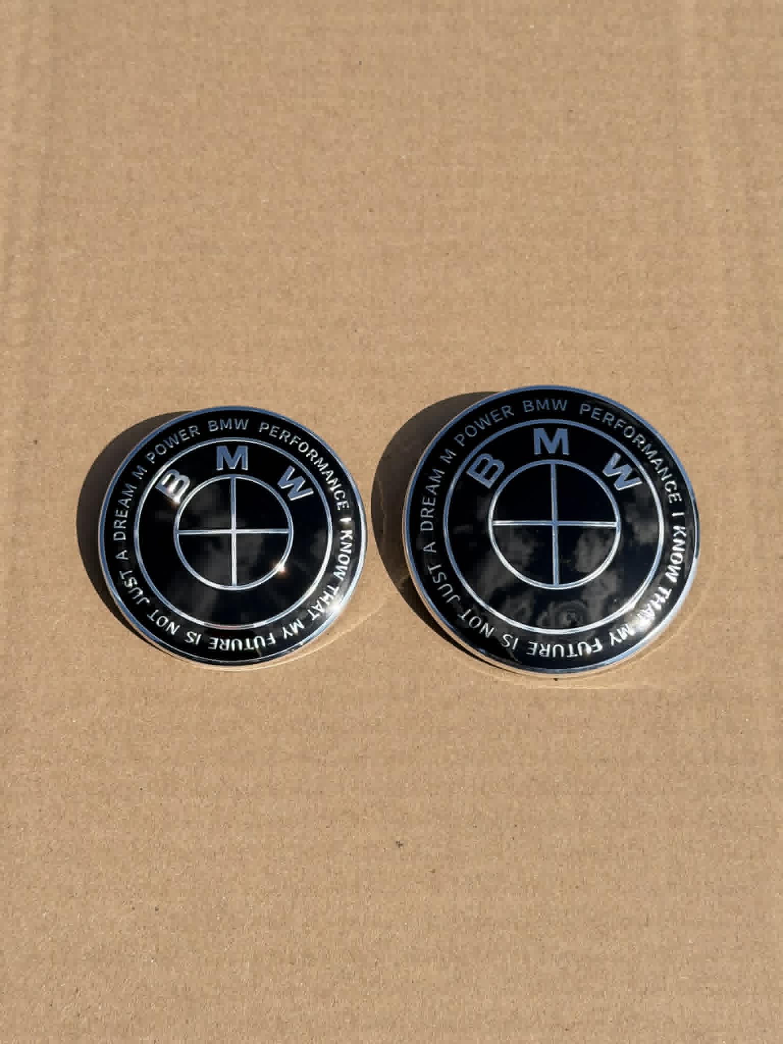 Front/rear BMW 82mm 74mm M Power, Hood Trunk Emblem Logos